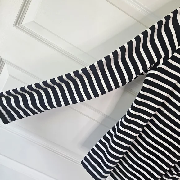 Authentic Saint James French Navy Tee - Vertical Stripe Shoulder Detail - Picture 5 of 8